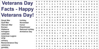WORD SEARCH – VETERANS DAY FACTS